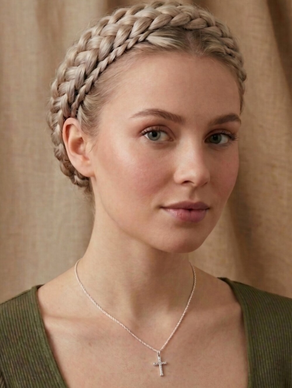 Minimalist Silver Cross Necklace - Picture 3 of 5